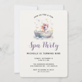 Girly Leuke Pastel Pony Spa Dag Kids Verjaardagsfe Kaart (Voorkant)