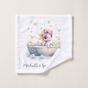 Girly Leuke Pastel Pony Spa Dag Kids Verjaardagsfe Washandje
