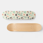 Girly Leuke Pastel Vlinder Chic Persoonlijk Skateboard (Horizontaal)