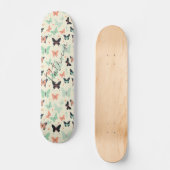 Girly Leuke Pastel Vlinder Chic Persoonlijk Skateboard (Voorkant)