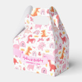 Girly Leuke Roze Baby Dinosaur Kids Verjaardag Bedankdoosjes (Achterkant)