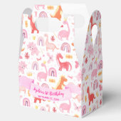 Girly Leuke Roze Baby Dinosaur Kids Verjaardag Bedankdoosjes (Geopend)