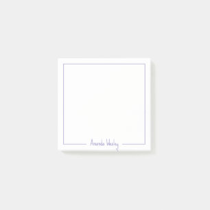 Girly Licht Paarse Monogram Volledige Naam Post-it® Notes