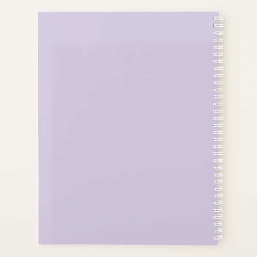 Girly Lichte Paarse School Planner (Achterkant)