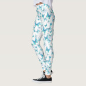 Girly light blue butterfly whimsical patterned leggings (Links)