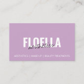 Girly Lila Trendy Script Beauty Loyalty Visitekaartje (Voorkant)