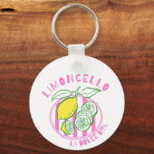 Girly Limoncello– La Dolce Vita Pink Sleutelhanger (Voorkant)