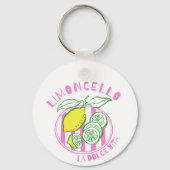 Girly Limoncello– La Dolce Vita Pink Sleutelhanger (Achterkant)