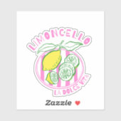Girly Limoncello– La Dolce Vita Pink Sticker (Vel)