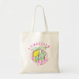 Girly Limoncello– La Dolce Vita Pink Tote Bag