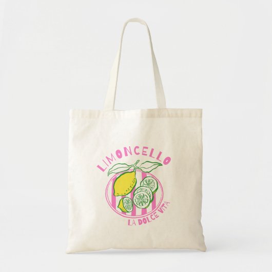 Girly Limoncello– La Dolce Vita Pink Tote Bag (Voorkant)