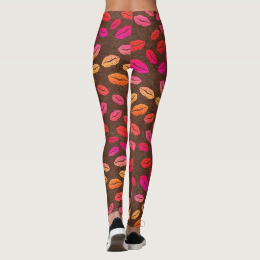 Girly lippen lippenstift kussen leggings (Achterkant)