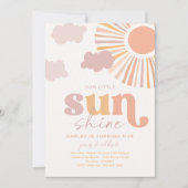 Girly Little Sunshine Verjaardag Uitnodiging (Voorkant)