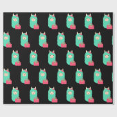 Girly Llama Emoji Cadeaupapier (Vlak)