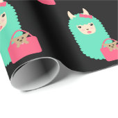 Girly Llama Emoji Cadeaupapier (Rol Hoek)