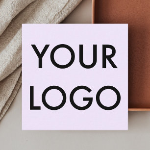Girly Logo Minimalistische Moderne Lavendel Vierkante Visitekaartje