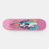 Girly Love Hart Verjaardag Thema Persoonlijk Skateboard (Horizontaal)