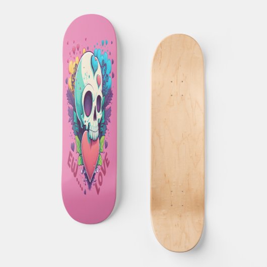 Girly Love Hart Verjaardag Thema Persoonlijk Skateboard (Voorkant)