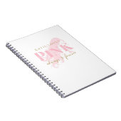 Girly Love Pink Forever Woman Silhouette Notitieboek (Rechterzijde)