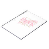Girly Love Pink Forever Woman Silhouette Notitieboek (Linkerzijde)