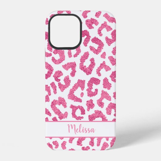 Girly Luipaard Dierenprint Patroon Persoonlijk iPhone Hoesje (Achterkant)
