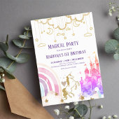 Girly Magical Country Pony Kids Verjaardagsfeestje Kaart