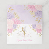 Girly Magical Garden Fairy Verjaardag Baby shower Plaatskaartje (Buitenkant ongevouwen)
