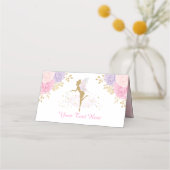 Girly Magical Garden Fairy Verjaardag Baby shower Plaatskaartje (Voorkant)