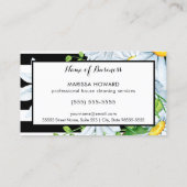 Girly Maid Stripes en Daisy Floral Huishoudster Visitekaartje (Achterkant)