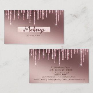 Girly make-up artiest glitter Visitekaartjes