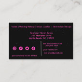 Girly make-up artiest zwart wit Visitekaartjes (Achterkant)