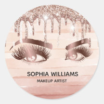 girly make-up ogen roos gouden druppels glitter