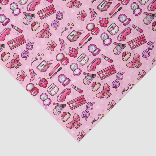 Girly Make-up - Roze Tissuepapier (Detail)