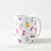 Girly Makeup, Beauty, Grooming Pattern Koffiemok (Voorkant rechts)