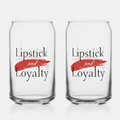 Girly Makeup Lover Loyalty Slogan Blikvorm Glas (Voorkant)