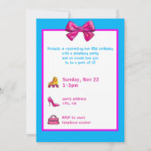 Girly Malibu Beach Retro Uitnodiging voor verjaard (Achterkant)