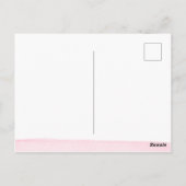 Girly Marble Flower Petal Foto geboorteaankondigin Briefkaart (Achterkant)