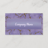 Girly Marble Gold Glitter Modern Minimalist Paars Visitekaartje (Achterkant)