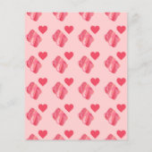 Girly Marshmallows Pink Heart Snoep Valentijnsdag Flyer (Achterkant)