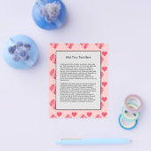 Girly Marshmallows Pink Heart Snoep Valentijnsdag Flyer (Enkel)