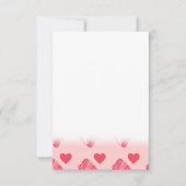 Girly Marshmallows Pink Heart Snoep Valentijnsdag RSVP Kaartje (Voorkant)