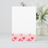 Girly Marshmallows Pink Heart Snoep Valentijnsdag RSVP Kaartje (Staand voorkant)