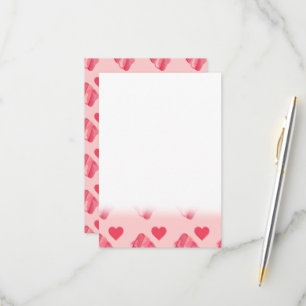 Girly Marshmallows Pink Heart Snoep Valentijnsdag RSVP Kaartje