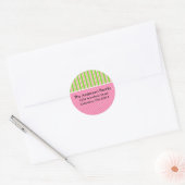 Girly Meisje Checks & Stripes Retouradres Labels (Envelop)