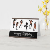 Girly meisjes mode modellen kaart (Gele Bloem)