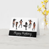 Girly meisjes mode modellen kaart (Gele Bloem)