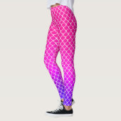 Girly Mermaid Doll Roze Verloop Schalen Patroon Leggings (Links)