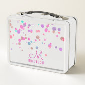 Girly Mermaid Glitter & Folie Confetti Monogram (Achterkant)