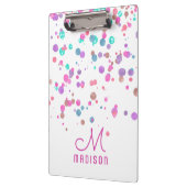 Girly Mermaid Glitter & Folie Confetti Monogram Klembord (Links)