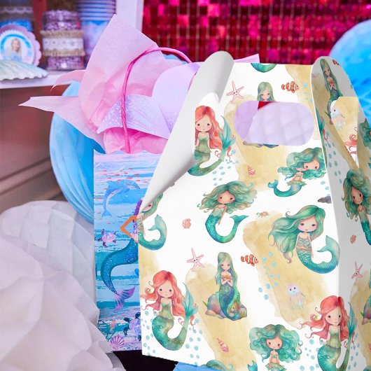 Girly Mermaid Pattern Bedankdoosjes